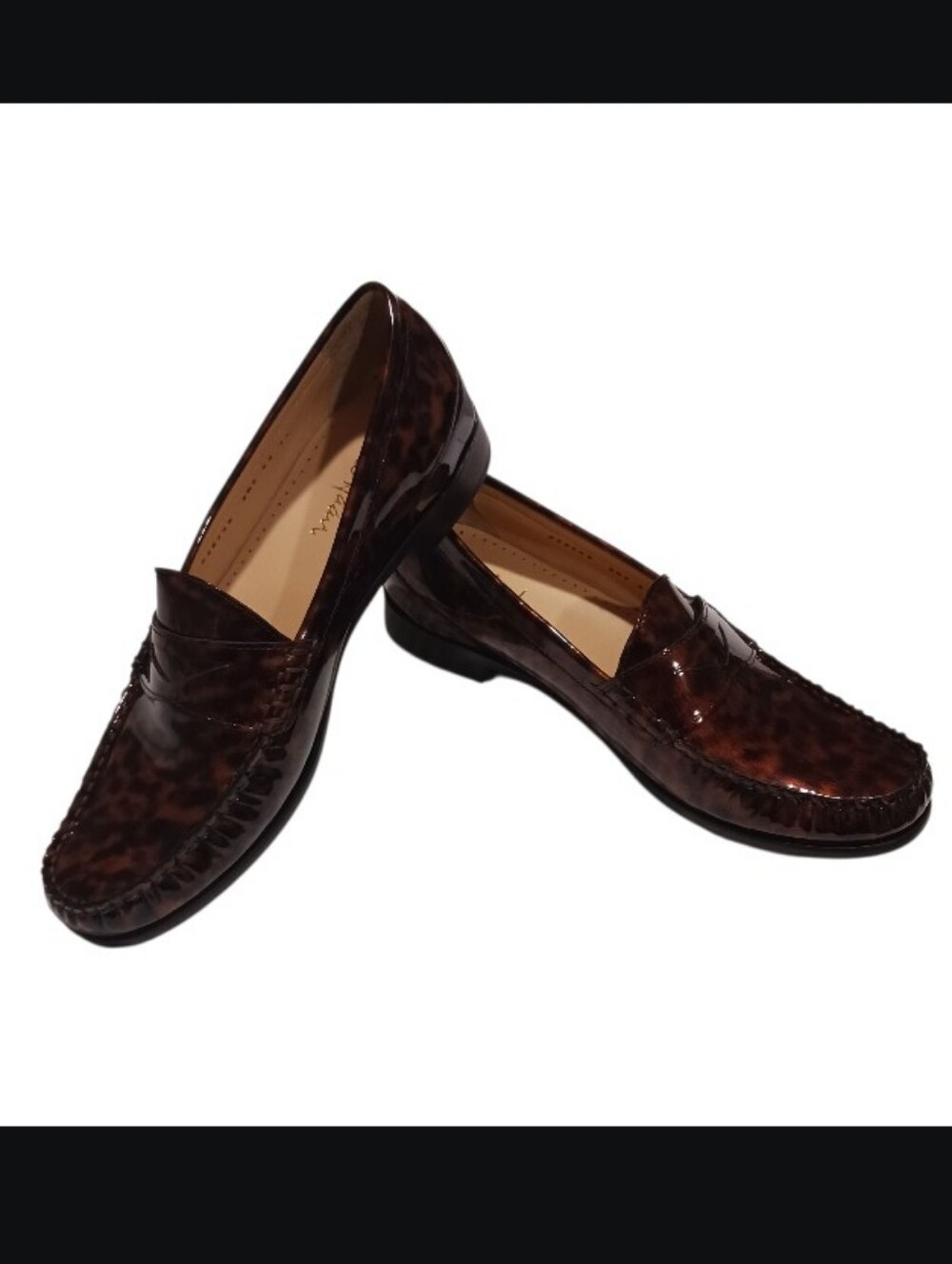 Cole Haan Tortoise Shell Patent Leather Loafer - Picture 2 of 12